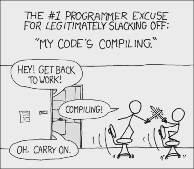 xkcd comics about compiling